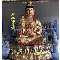 河南佛道家 娑婆世界 华严三圣佛像 寺庙供像 玻璃钢彩绘贴金