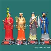 河南佛道家 二十四诸天佛像彩绘 寺庙供像 玻璃钢彩绘贴金