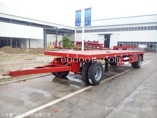 全挂拖板车4桥爬梯钩机板半挂车出口行情鹅颈高栏半挂车今年出口