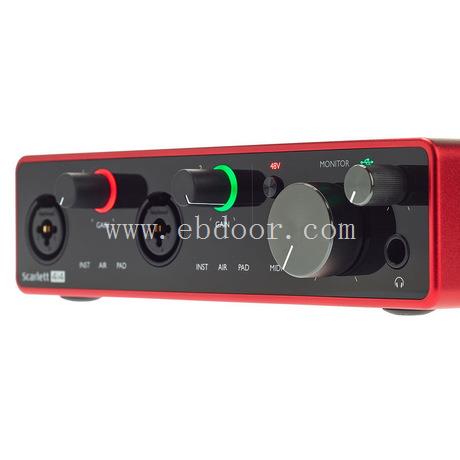 福克斯特声卡 Focusrite Scarlett 4i4 3代 专业录音外置USB声卡