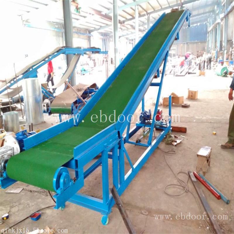 哈密市高栏车装卸用10米长花纹防滑型移动式输送机LJ8