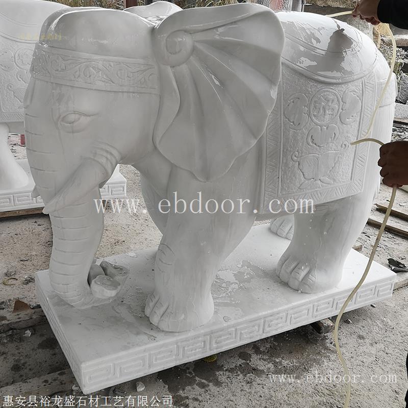 汉白玉石雕大象 大象石雕 石象真正实力厂家 闽南石业雕刻