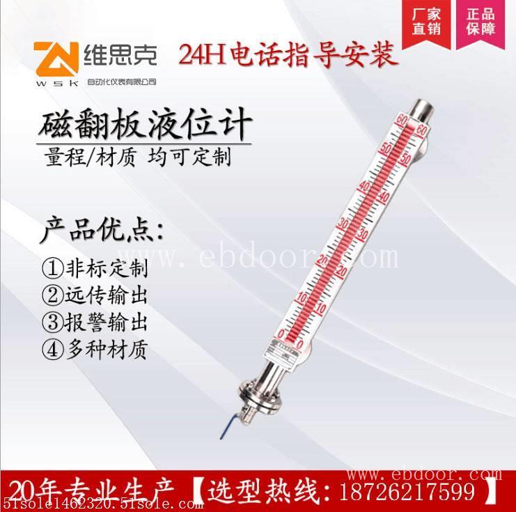 指示精度10mm重锤浮子液位计UHZ-43介质温度300度