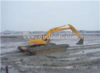 河道清淤水上挖机出租水上船挖租赁型号