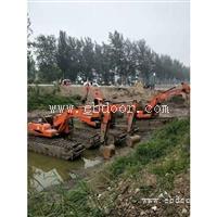 河道清淤水挖水上挖机租赁价格详情