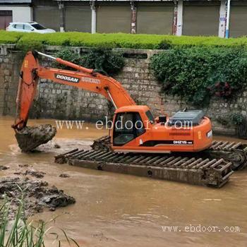 河道清淤水挖水上船挖租赁报价透明