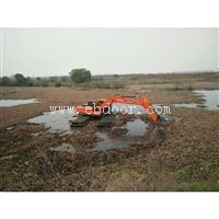 河道清淤水上挖掘机水挖出租挖鱼池