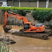 河道清淤水上挖掘机水陆两用挖掘机出租包月结算