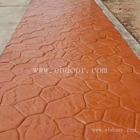 昆明市彩色混凝土压印地坪 混泥土压花路面 彩色压印地坪