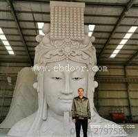 露天妈祖雕像 石雕观音佛像 三面观音佛像雕塑 石刻千手观音菩