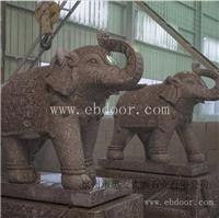 福建石雕厂 厂家直销石雕大象晚霞红 加工定制各种石雕大象