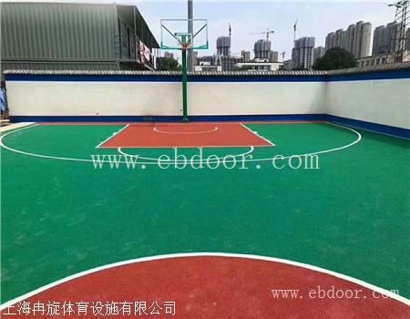 杭州小区塑胶篮球场改建工程 划线 修补