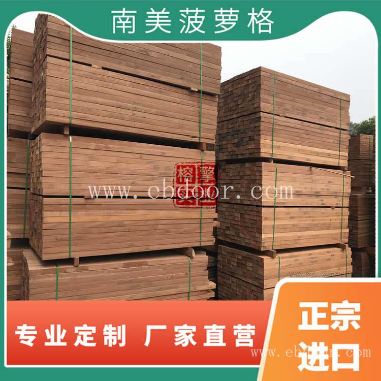 济南市柳桉木防腐木栏杆订做 柳桉木圆柱加工厂
