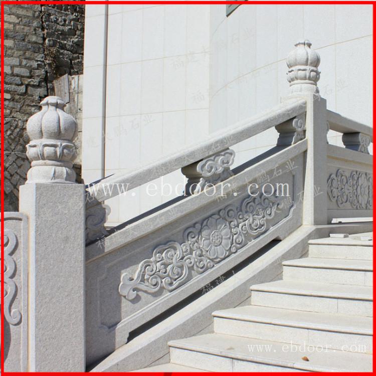 福建石雕厂生产大理石栏杆 寺庙楼梯青石栏杆 景区石雕栏杆批发