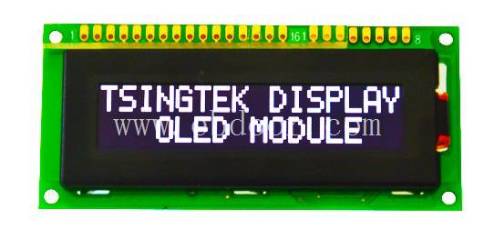 162低温串并口字符OLED模组/ 162字符I2C/SPI串口OLED显示屏
