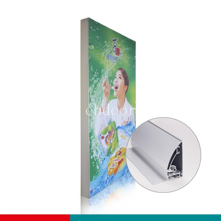 双面直角拉布灯箱型材 led吊挂灯箱招牌铝材 直角标识灯箱型材