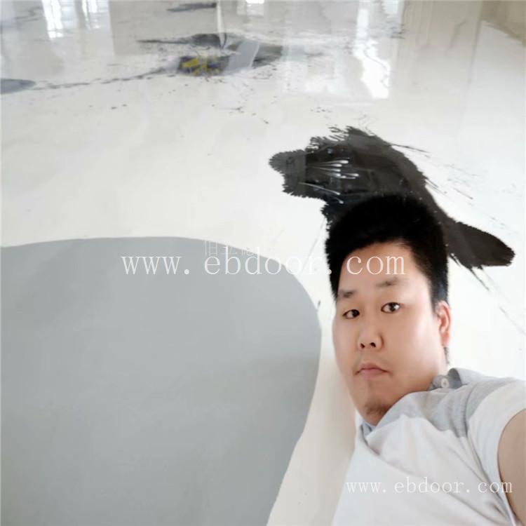 水墨艺术地坪漆 黑泼白艺术漆