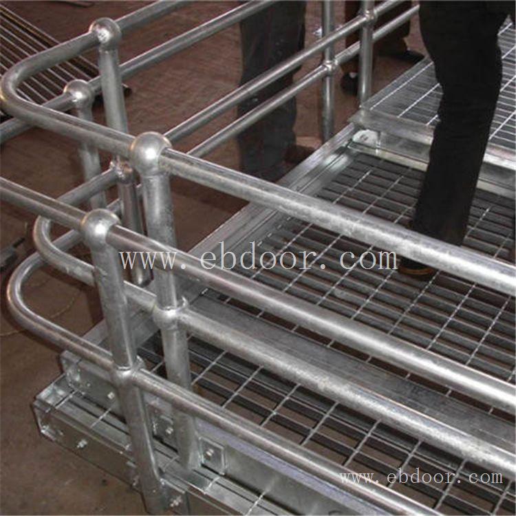 钢格栅配套栏杆 电厂专用栏杆 球型立柱 斜坡带角度球型扶手栏杆