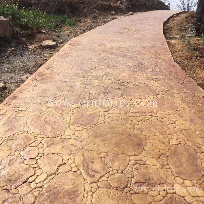 奉节县 彩色混凝土材料 彩色压模路面 水泥压印地坪