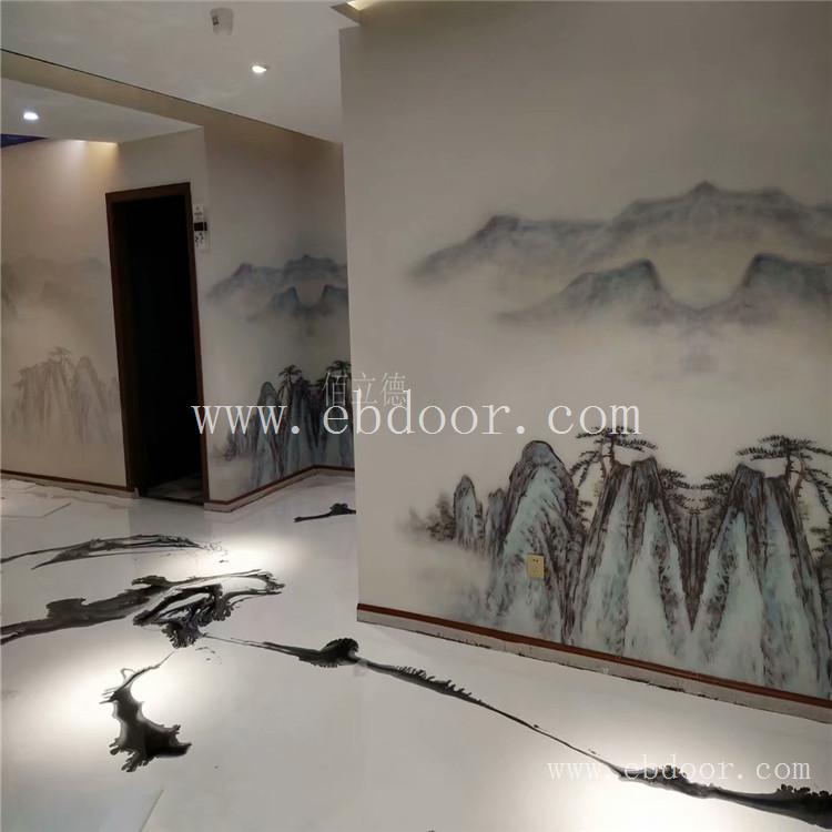 水墨艺术地坪漆 泼墨绘画地面 高新无尘水墨艺术地坪漆