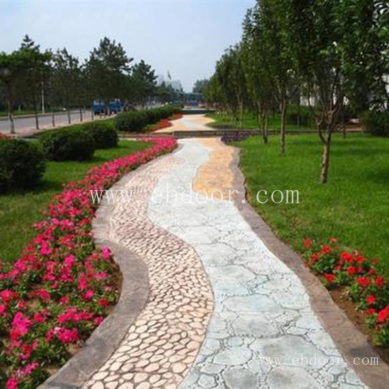 福泉市 压花地坪价格 彩色混凝土材料 压模路面厂家 一吨价格