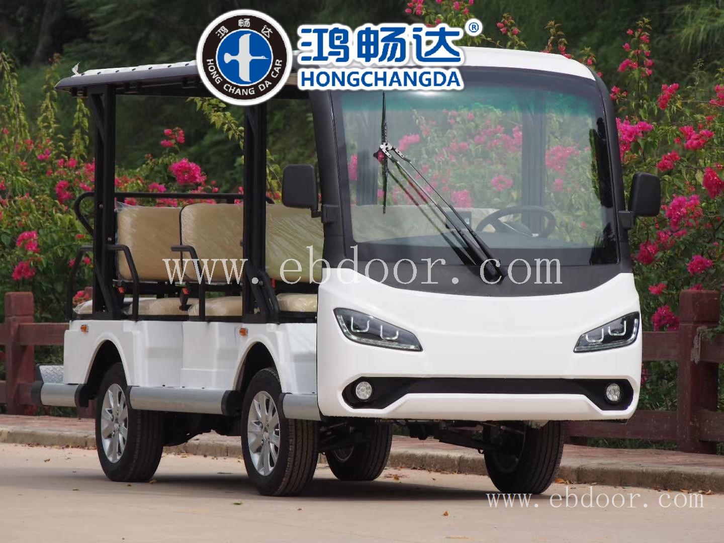 广东鸿畅 电动观光车 11座 白色 休闲款式 质量保证售后到家