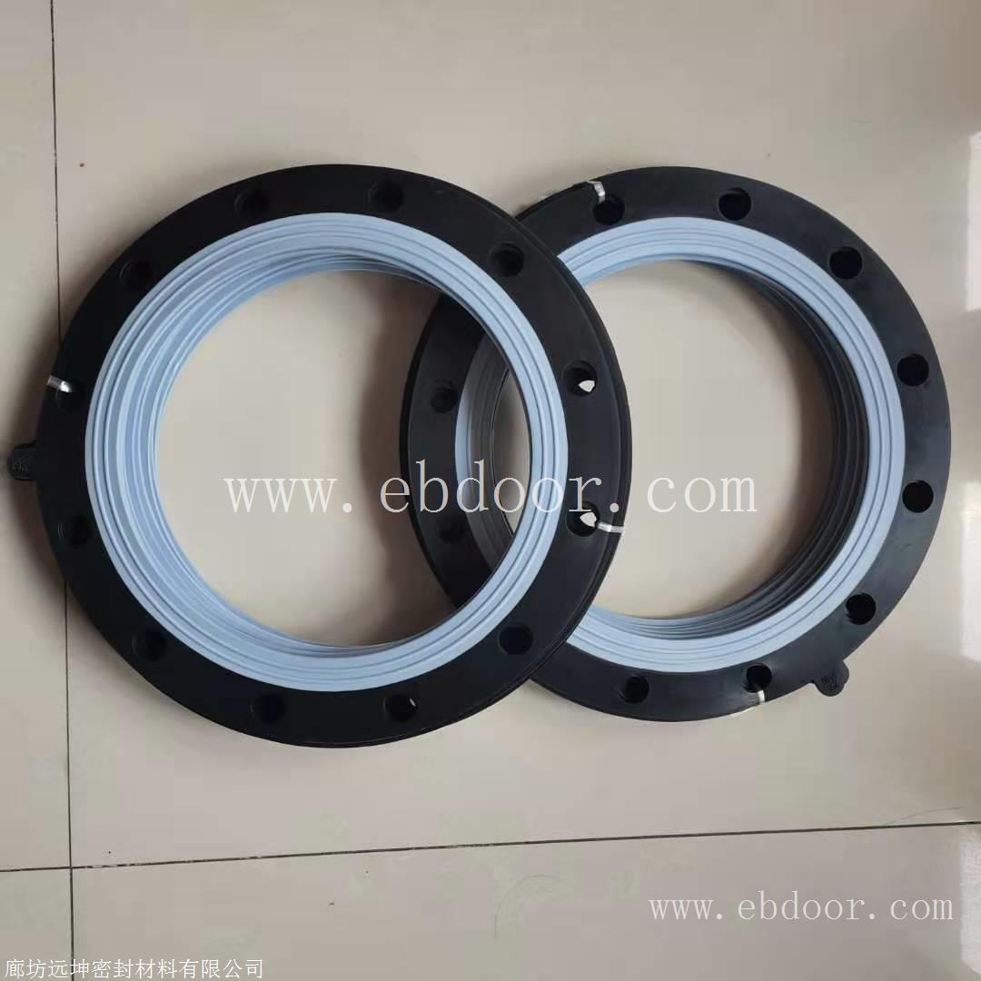 带孔带水线四氟复合橡胶垫片 四氟包覆橡胶垫片