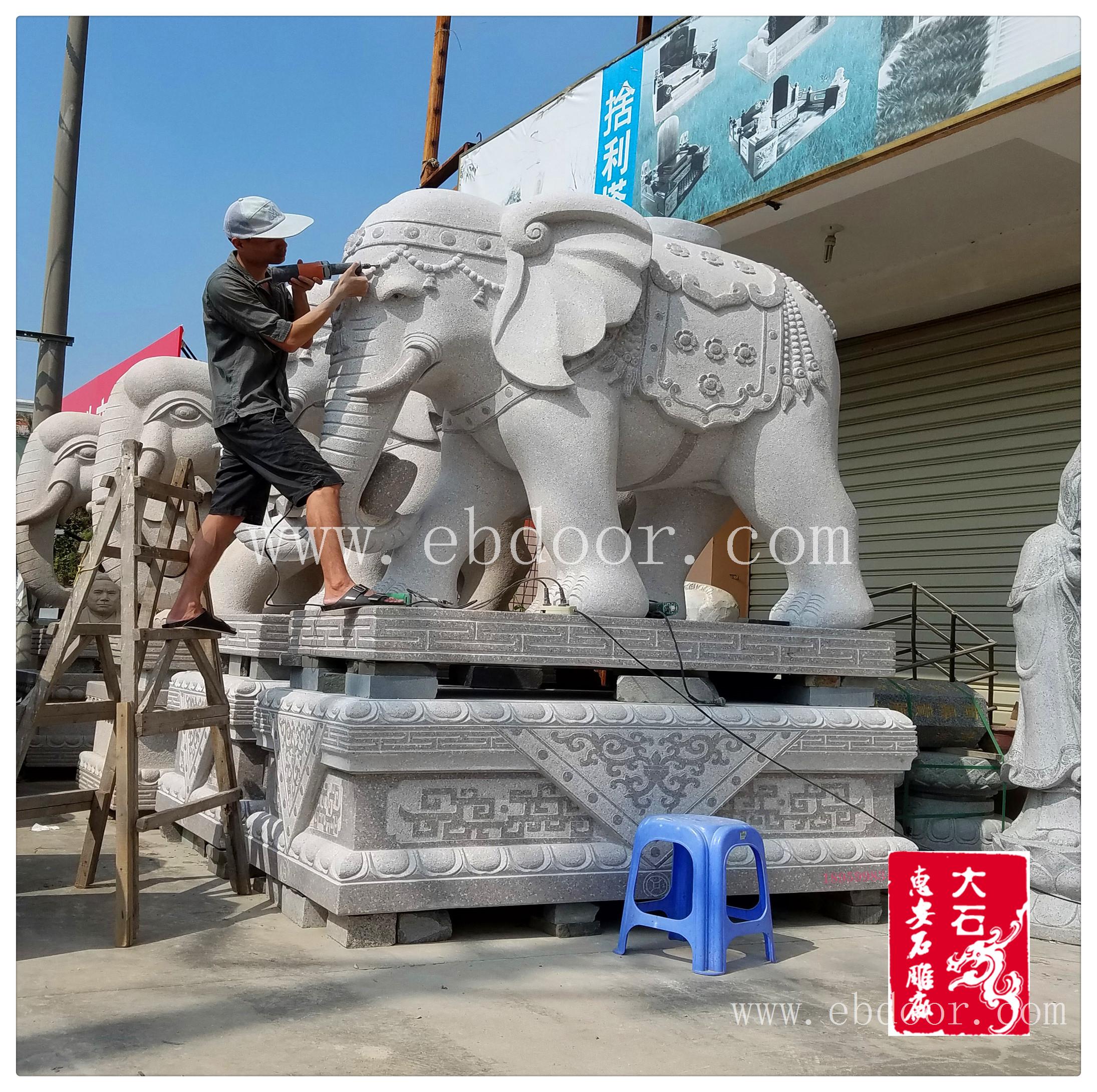 北京市花岗岩石雕大象