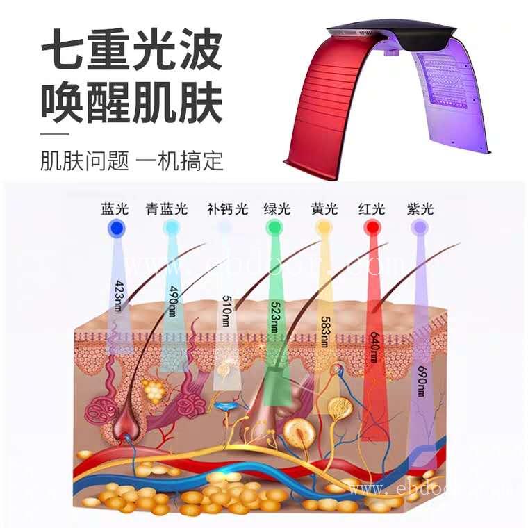 韩国LED光谱仪操作视频 红蓝光光动力美肤仪