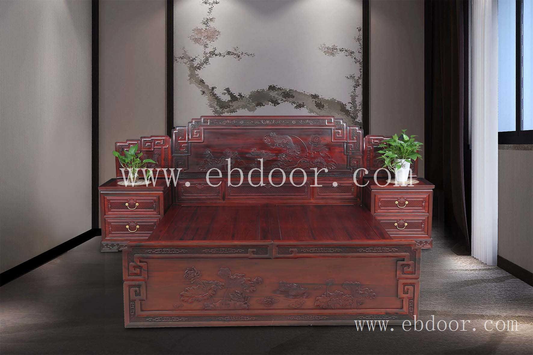 西安红木家具，西安红酸枝大床
