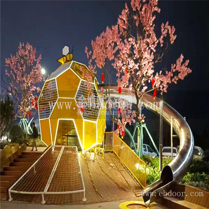 重庆广场不锈钢滑梯定制