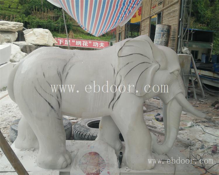 雅安寺庙汉白玉大象销售