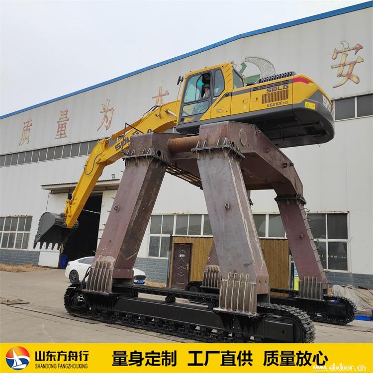 改装挖掘机卸火车加高底盘 挖机龙门架