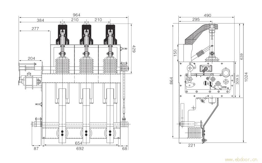 VCL-12D/VCLR-12D 真空断路器/真空开关-断路器组合电器 智能、环卫 小型、低耗 一体式集成化