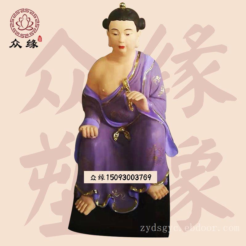 六十甲子极彩古彩雕像 斗姆元君统御佛像值年太岁木雕神像