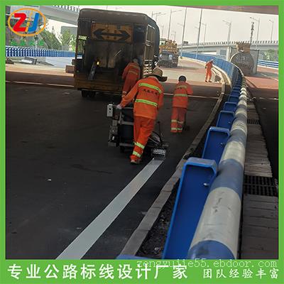 忠县道路热熔标线 夜间反光型划线 重庆马路划线公司