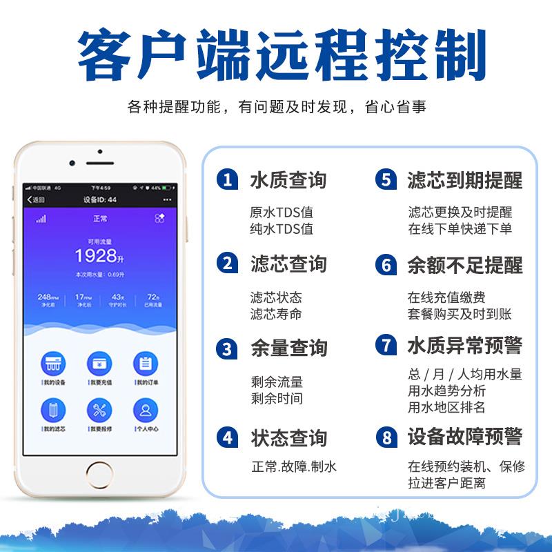 跃龙W2 大方屏物联网净水器控制板 滤芯管理双路TDS显示租赁主板