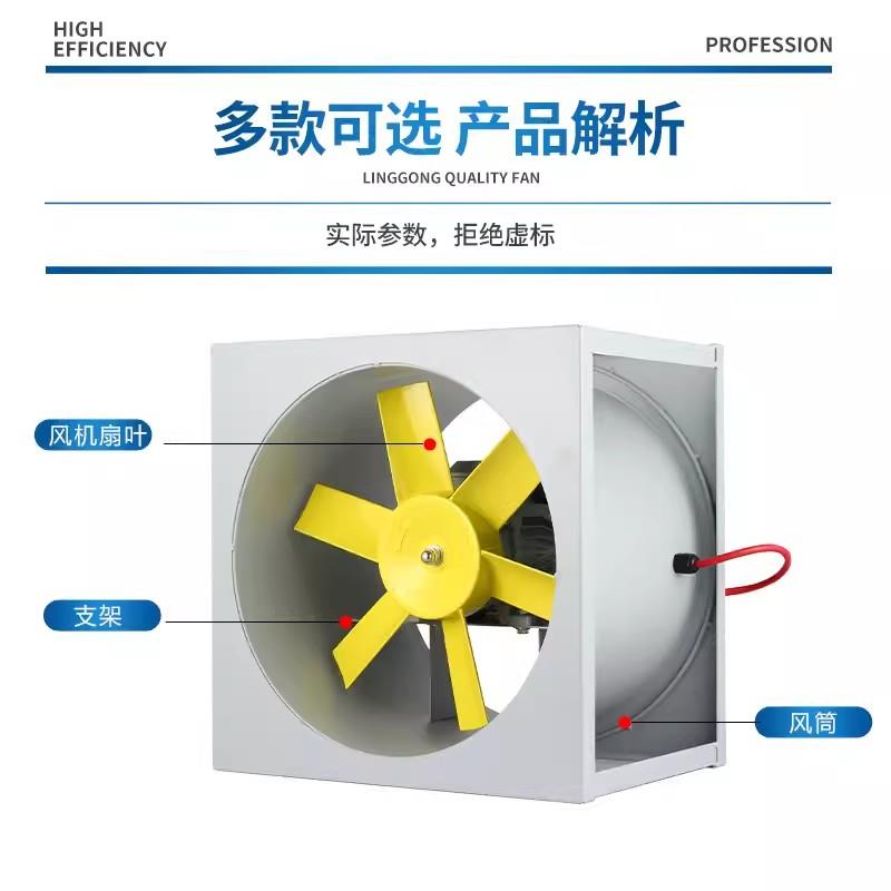 岭工耐高温高湿方型管道风机