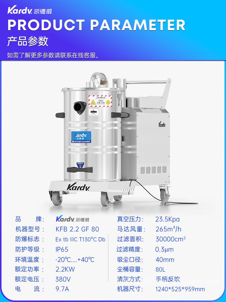 凯德威工业防爆吸尘器 KFB 2.2 GF 80