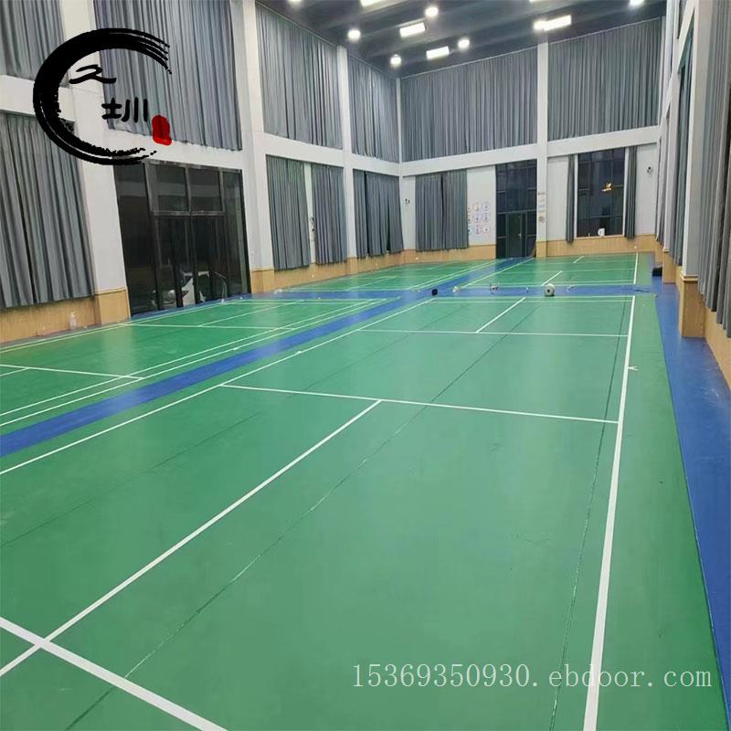 PVC塑胶地板 地胶卷材 运动弹性 专业 羽毛球篮球乒乓球 防水厂家