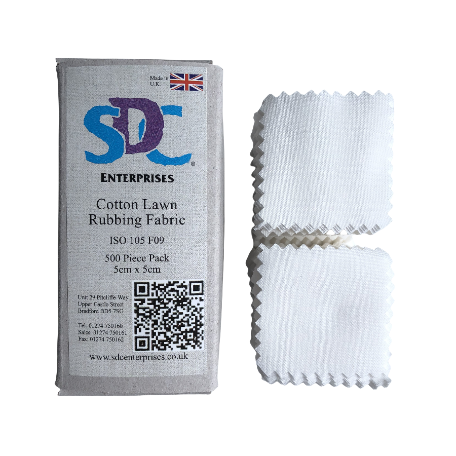 SDC英国进口摩擦白棉布500片/盒 规格5*5cm 褪色布色牢度试验专用