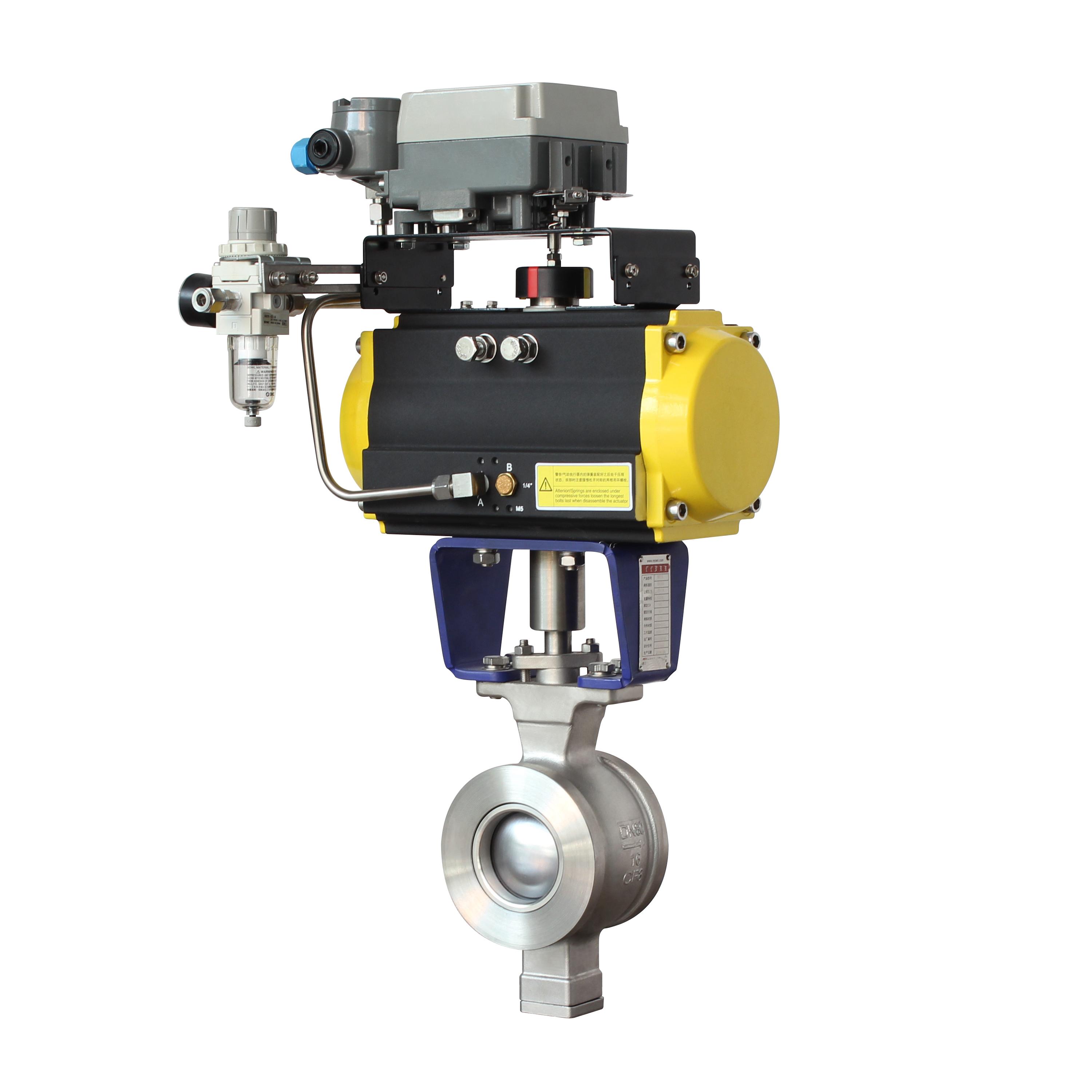 进口气动V型调节球阀