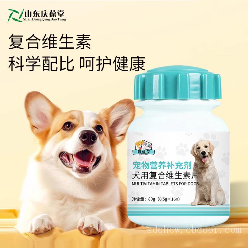 犬用复合维生素片 宠物营养补充剂OEM厂家山东麒恒宠物