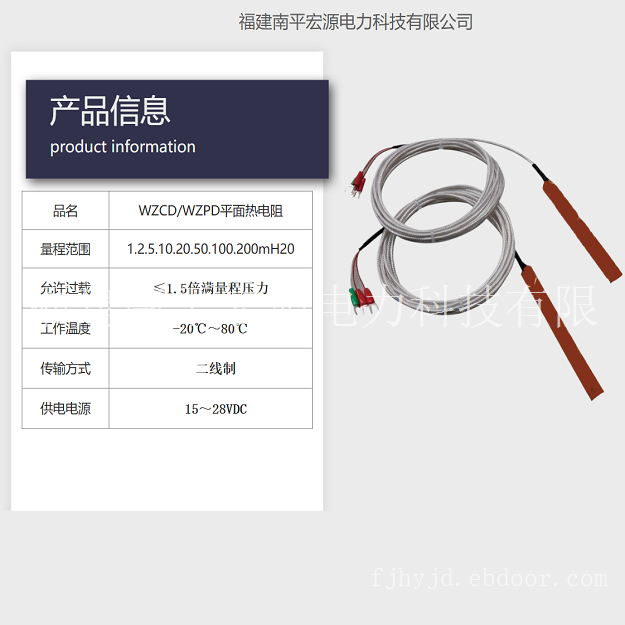 宏源WZCD/WZPD平面热电阻