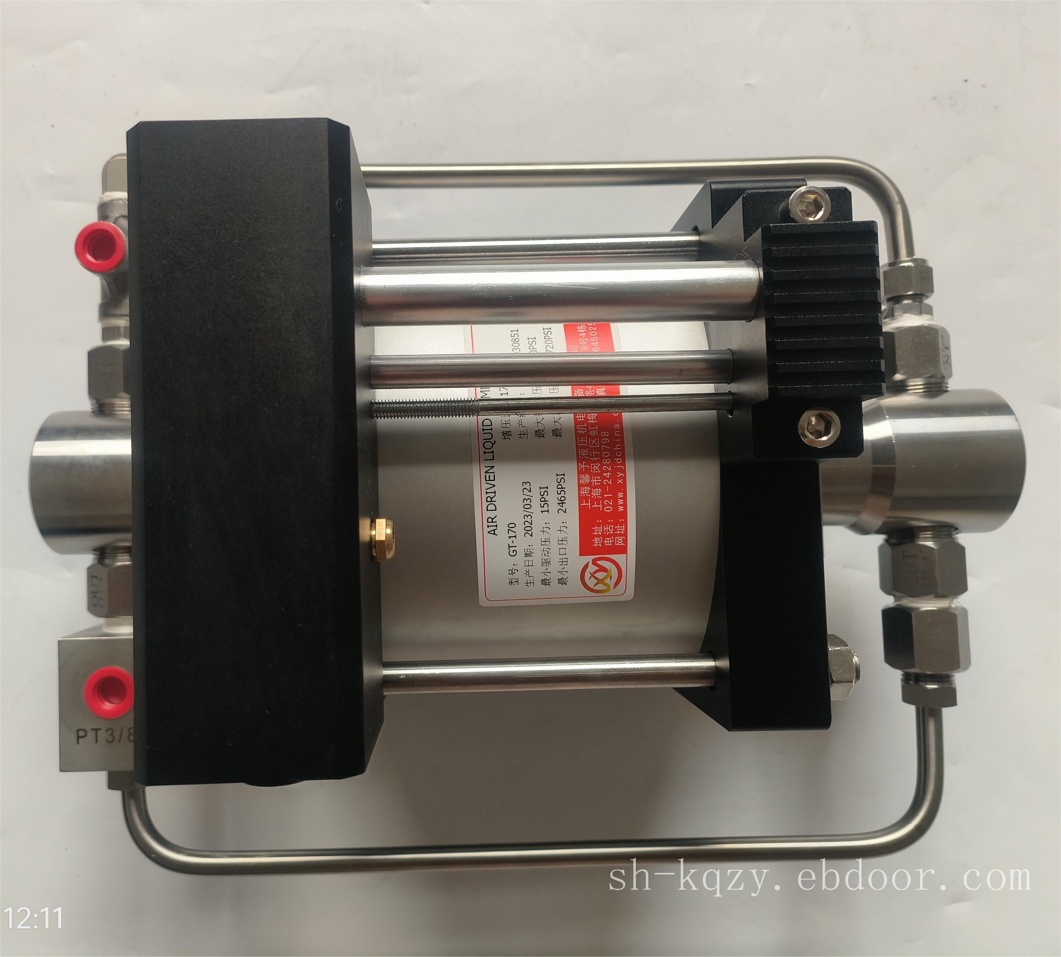 气液增压泵GT-170系列双作用气驱液泵选型