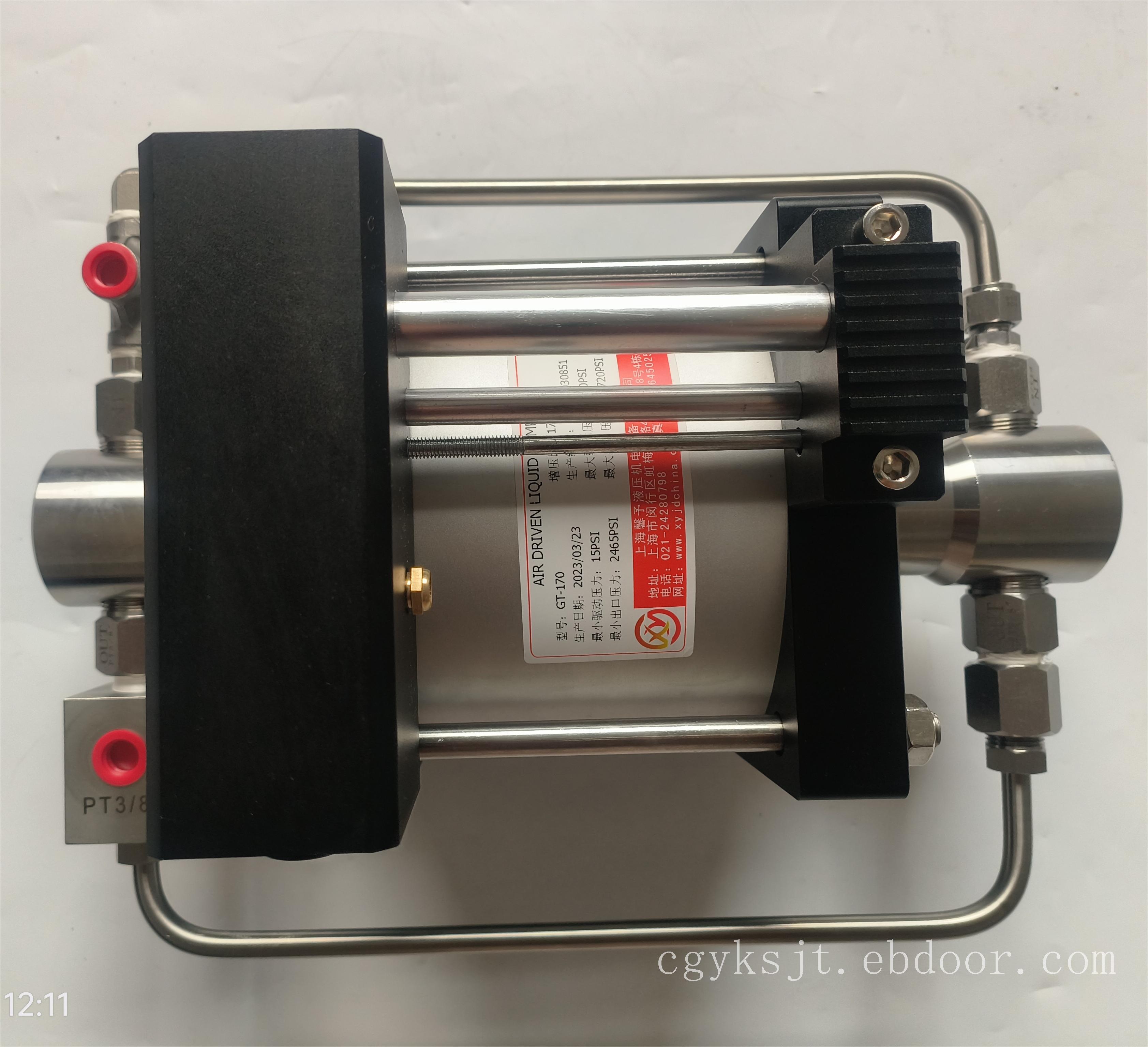 气液增压泵GT-170系列双作用气驱液泵选型