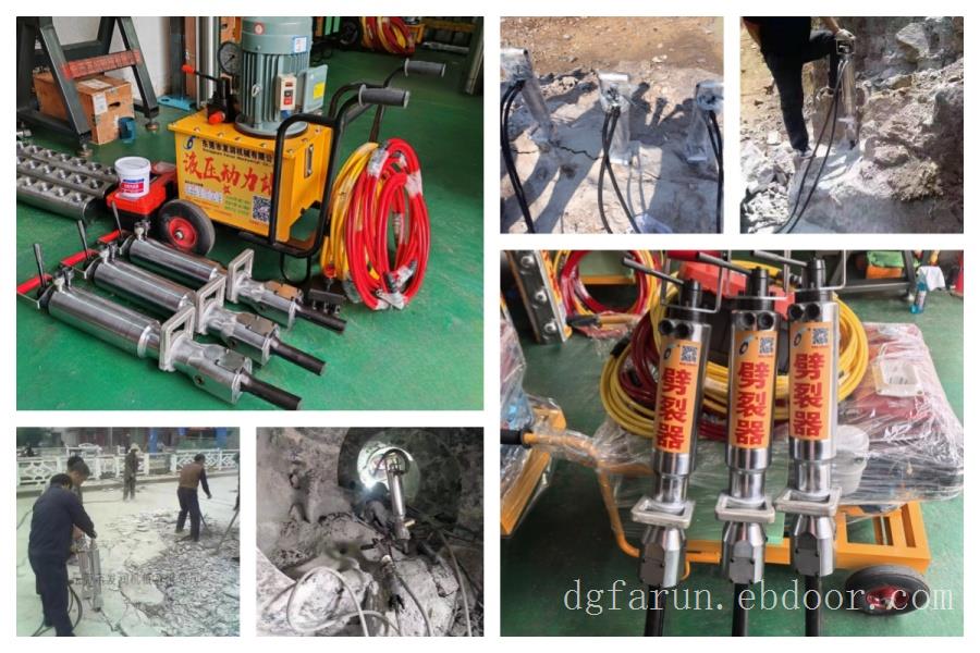 花岗岩开采液压劈裂机使用方法及工作效率