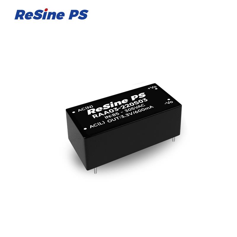 瑞鑫RAA03系列3W超宽压ACDC模块高效率78%