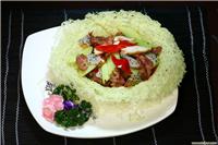 火龙果鱼松炒培根 