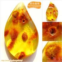 琥珀皇朝★波兰琥珀蜜蜡★罕品植物珀★内包树枝、草根带矿皮 